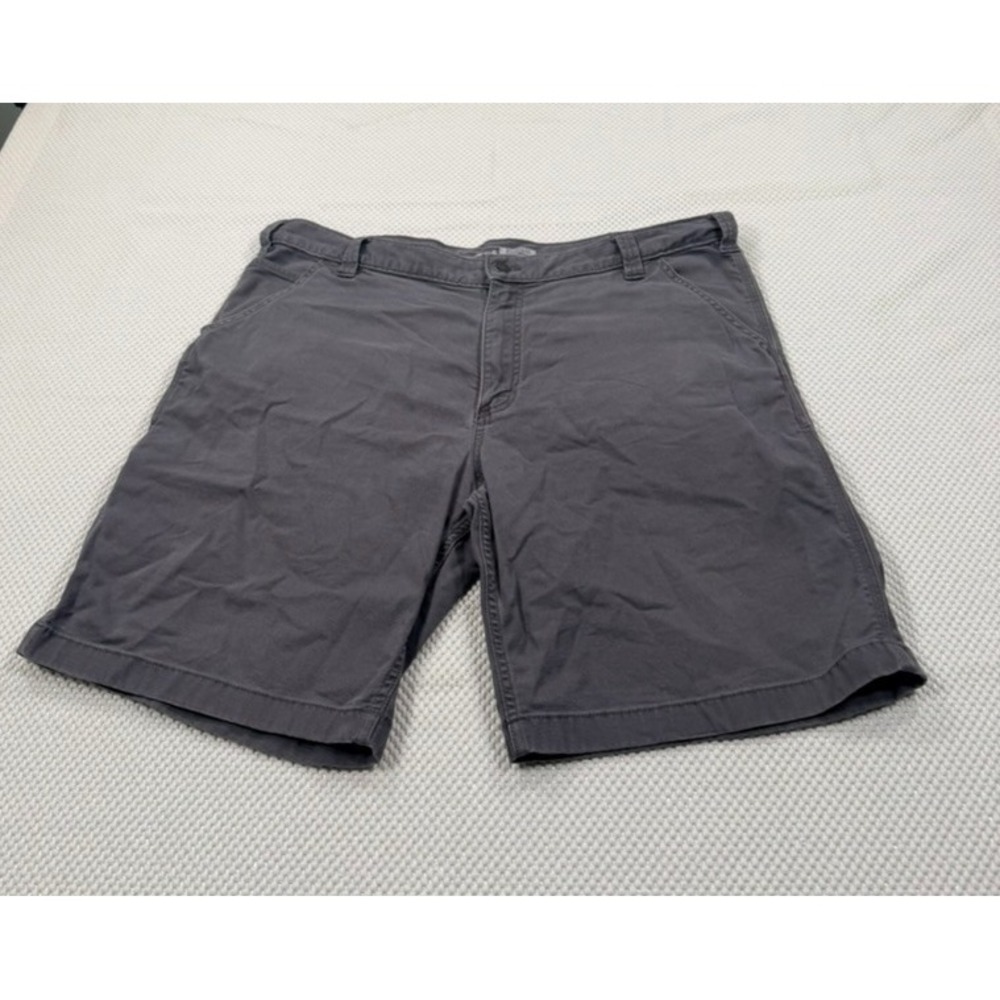 Carhartt Men's Size 40 Gray Rugged Flex Rigby Relaxed Fit Canvas Chino Shorts